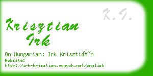 krisztian irk business card